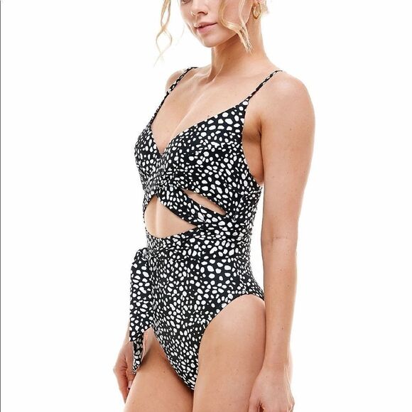 Envya Talia Twist Front Zebra One Piece - Picture 4 of 11